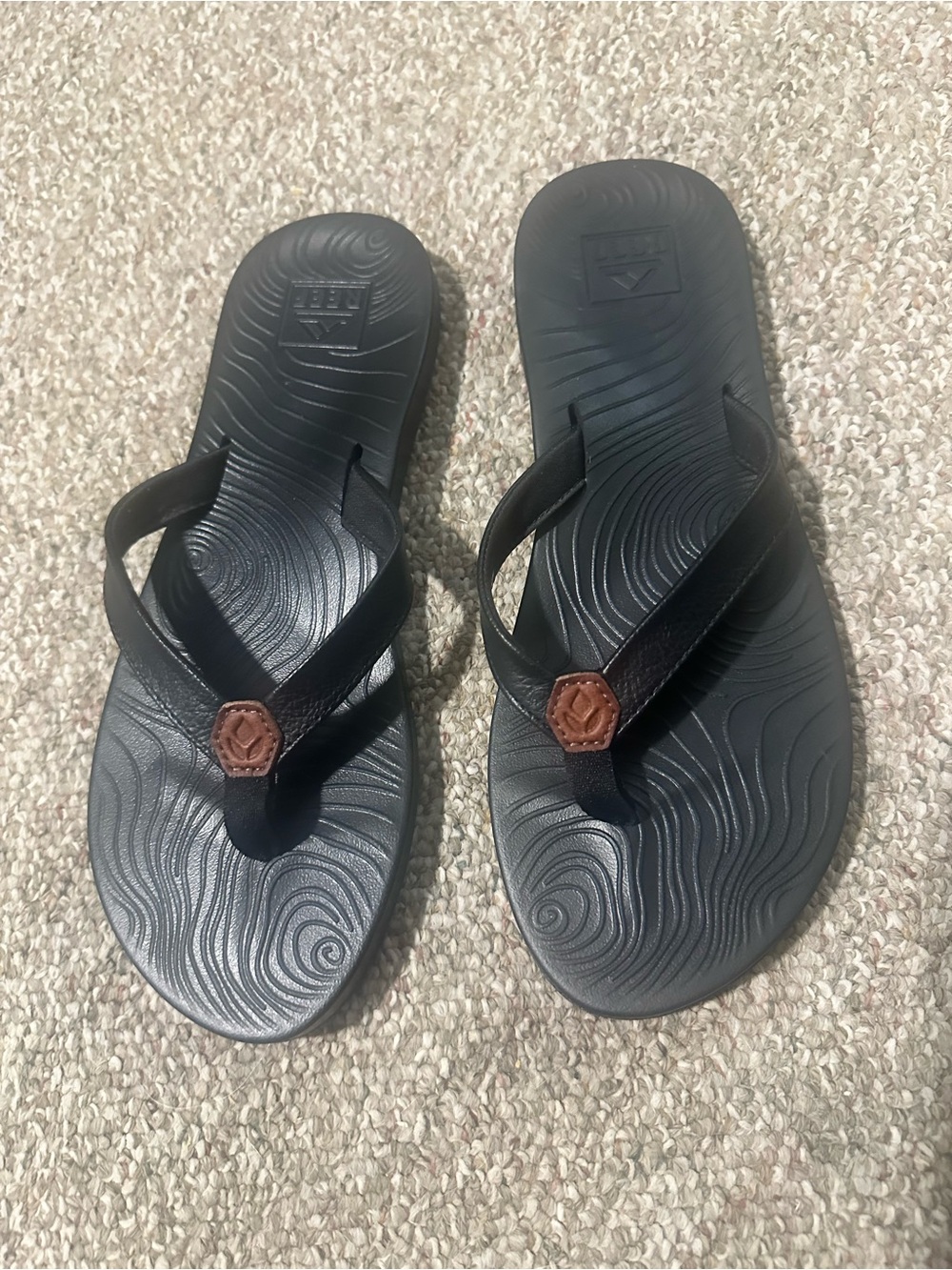 Reef Women's Black Flip Flop Sandals Slip On Synthetic Upper US 9 EU 40